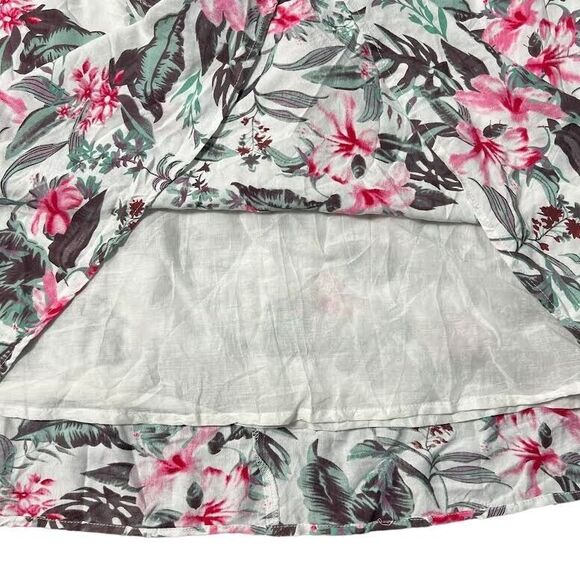 Sim & Sam Womens Pink/Gray/Green Tropical Smocked Lined V-Neck Maxi Dres… - Picture 10 of 14